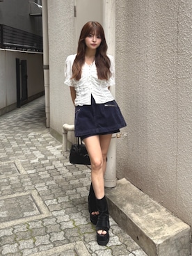 「MURUA（ムルーア）のアイテム」を使った、juriさん（レディース・153cm）の夏コーディネート