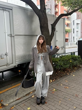 「アイテム（テーラードジャケット、その他）」を使った、juriさん（レディース・153cm）の秋コーディネート