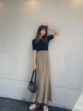 「アイテム（サンダル、その他）」を使った、juriさん（レディース・153cm）の春コーディネート