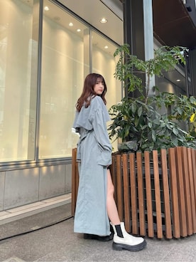 「#今日のコーデ」｜「アイテム（その他アウター）」を使った、juriさん（レディース・153cm）の春コーディネート