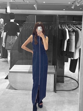 「MURUA（ムルーア）のアイテム（ワンピース/ドレス）」を使った、juriさん（レディース・153cm）の夏コーディネート