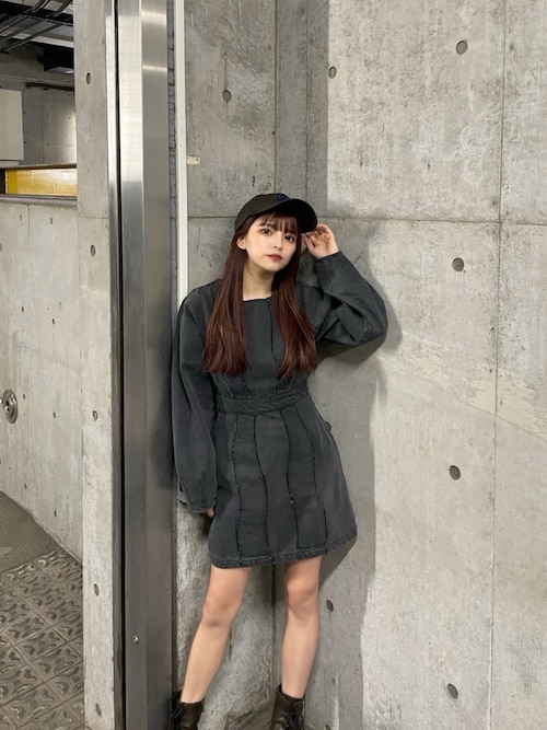 セール】カーブステッチミニワンピース（ワンピース）｜MURUA