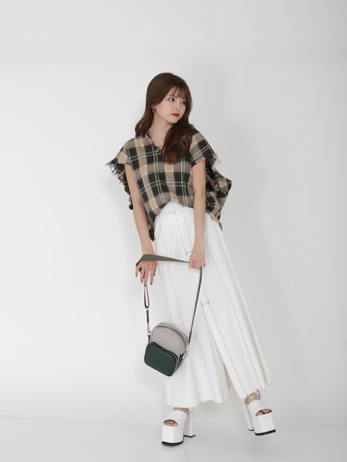 MURUA（ムルーア）の「ツイードベストシャツワンピース【2way
