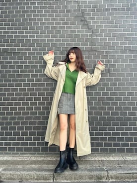 「#murua_by_staff」｜「アイテム（その他アウター）」を使った、juriさん（レディース・153cm）の春コーディネート