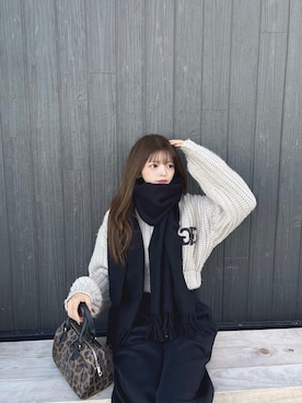 「MURUA（ムルーア）のアイテム（ボストンバッグ）」を使った、juriさん（レディース・153cm）の秋コーディネート