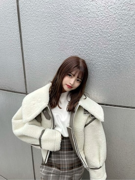 「#今日のコーデ」｜「アイテム（ブルゾン）」を使った、juriさん（レディース・153cm）の冬コーディネート