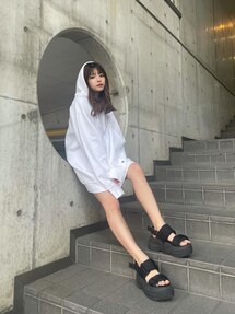 MURUA別注】Champion ルーズフーディー【セットアップ着用可能