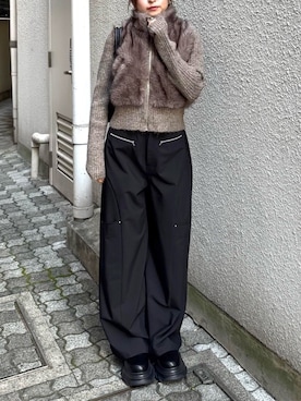 「MURUA（ムルーア）のアイテム（パンツ）」を使った、juriさん（レディース・153cm）の秋コーディネート