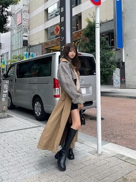 「#murua_by_staff」｜「アイテム（その他アウター）」を使った、juriさん（レディース・153cm）の秋コーディネート