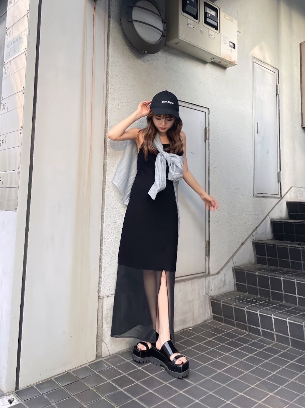 MURUA ランダムリブニットワンピース（マスタード