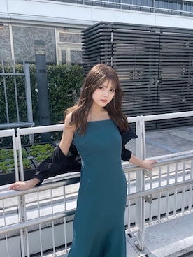 「美シルエット」｜「アイテム（ワンピース/ドレス）」を使った、juriさん（レディース・153cm）の春コーディネート
