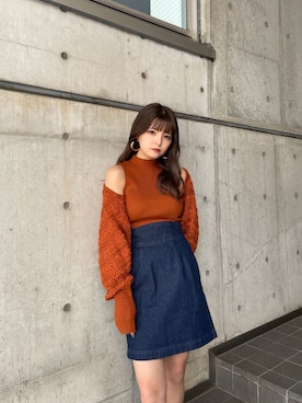 「MURUA（ムルーア）のアイテム（カーディガン/ボレロ）」を使った、juriさん（レディース・153cm）の夏コーディネート