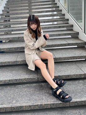 「MURUA（ムルーア）のアイテム（テーラードジャケット）」を使った、juriさん（レディース・153cm）の春コーディネート