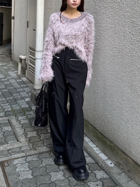 「MURUA（ムルーア）のアイテム（パンツ）」を使った、juriさん（レディース・153cm）の秋コーディネート