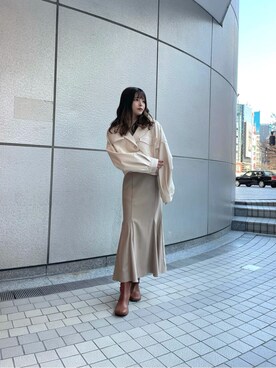 「#murua_by_staff」｜「アイテム（ジャケット/アウター）」を使った、juriさん（レディース・153cm）の冬コーディネート