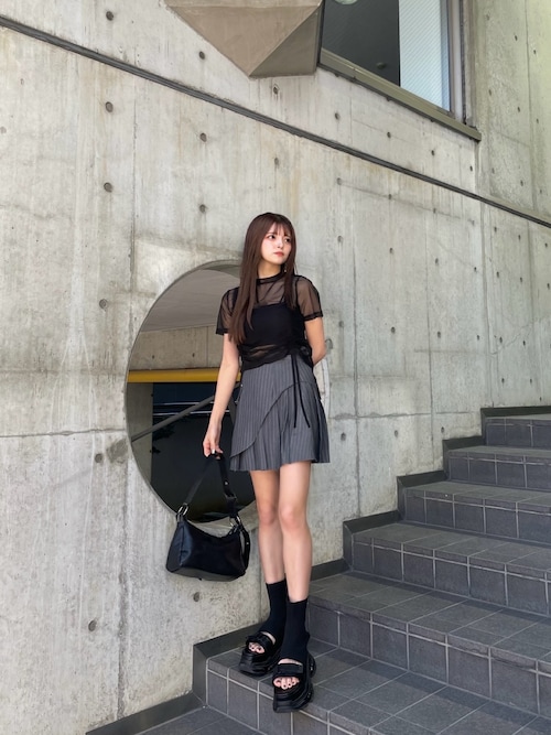MURUA エアプラットフォームソックサンダル MURUA サンダル エアプラットフォームオープントゥソックブーツ