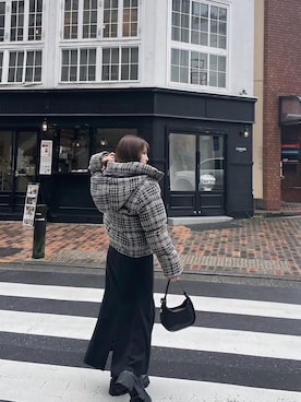 「MURUA（ムルーア）のアイテム（ダウンジャケット/コート）」を使った、juriさん（レディース・153cm）の冬コーディネート