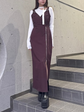 「MURUA（ムルーア）のアイテム（ブーツ）」を使った、juriさん（レディース・153cm）の秋コーディネート