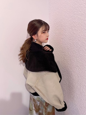 「#murua_by_staff」｜「アイテム（その他アウター）」を使った、juriさん（レディース・153cm）の秋コーディネート