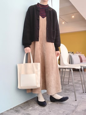 「GUコーデ」｜「アイテム（ワンピース/ドレス）」を使った、oyuさん（レディース・151cm）の冬コーディネート