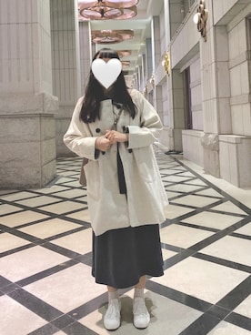 「other.（アザー）のアイテム（ダッフルコート）」を使った、wenndiさん（レディース・164cm）の冬コーディネート