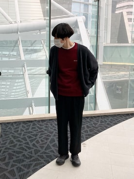 「A.P.C.（アーペーセー）のアイテム（スウェット）」を使った、a25evlpさん（メンズ・177cm）の冬コーディネート