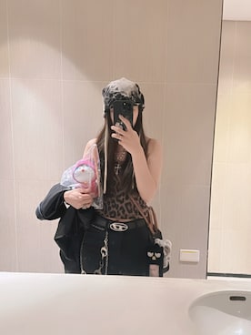 「アイテム（ベルト）」を使った、minervaさん（レディース・160cm）の夏コーディネート