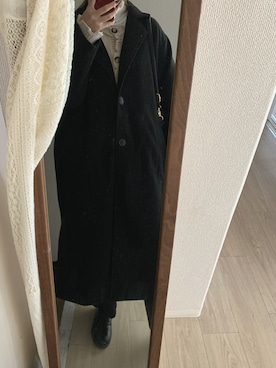 「しまむら（シマムラ）のアイテム（トップス、ホワイト系）」を使った、honokaさん（レディース・161cm）の冬コーディネート
