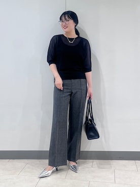 「INDIVI（インディヴィ）のアイテム」を使った、hasuさん（レディース・159cm）の秋コーディネート