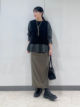 「INDIVI（インディヴィ）のアイテム」を使った、hasuさん（レディース・159cm）の秋コーディネート