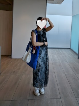 「H&M（エイチ・アンド・エム）のアイテム（デニムパンツ）」を使った、⋈𝚖𝚘𝚌𝚑𝚊*｡ﾟさん（レディース・156cm）の夏コーディネート