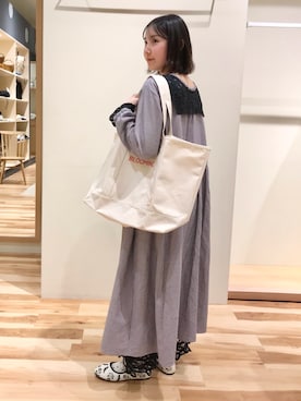 「アイテム（ドレスシューズ、ベージュ系）」を使った、つしま☺︎さん（レディース・153cm）の春コーディネート