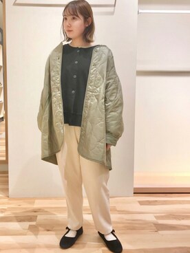 「ナチュラル」｜「アイテム（アンサンブル）」を使った、つしま☺︎さん（レディース・153cm）の秋コーディネート
