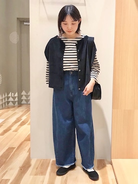 「ナチュラル」｜つしま☺︎さん（骨格ストレート・レディース・153cm）の秋コーディネート