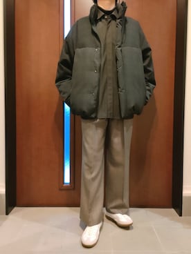 「LIDNM（リドム）のアイテム（ダウンジャケット/コート）」を使った、Kenさん（メンズ・173cm）の冬コーディネート