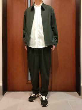 「green label relaxing（グリーンレーベルリラクシング）のアイテム（ブルゾン）」を使った、Kenさん（メンズ・173cm）の秋コーディネート