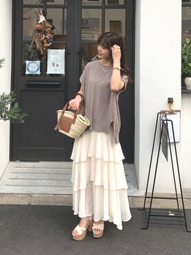 risapi🐰（骨格ウェーブ）さん（レディース・157cm）の夏コーディネート