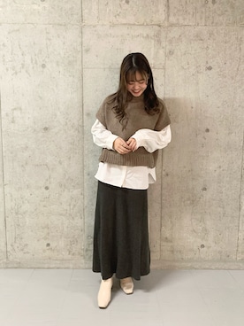 risapi🐰（骨格ウェーブ）さん（レディース・157cm）の冬コーディネート