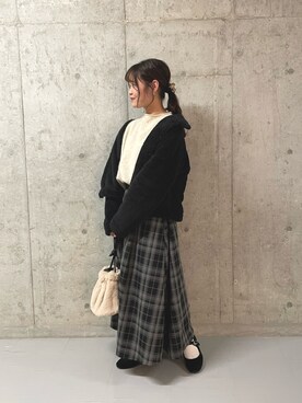 risapi🐰（骨格ウェーブ）さん（レディース・157cm）の冬コーディネート