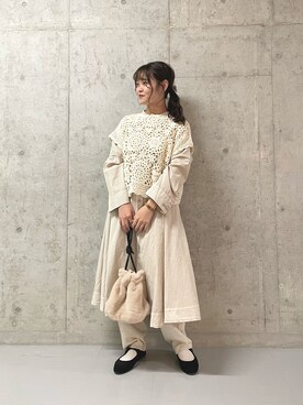 risapi🐰（骨格ウェーブ）さん（レディース・157cm）の冬コーディネート