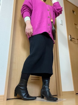 「タートルネック」｜「アイテム（インナーウェア/肌着）」を使った、はちゅさん（レディース・155cm）の冬コーディネート