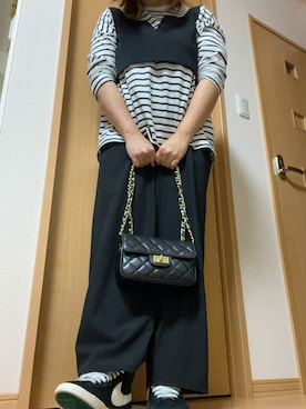 「andrea cardone（アンドレアカルドネ）のアイテム（バッグ）」を使った、はちゅさん（レディース・155cm）の秋コーディネート