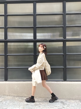 「MARITHE + FRANCOIS GIRBAUD（マリテフランソワジルボー）のアイテム（ヘアアクセサリー）」を使った、Natziiさん（レディース・163cm）の冬コーディネート