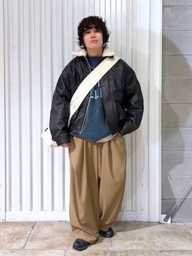 「RAGEBLUE（レイジブルー）のアイテム（ブルゾン）」を使った、もりさん（メンズ・159cm）の冬コーディネート