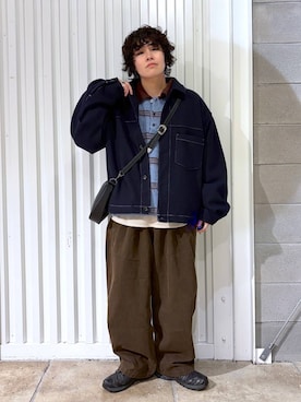 「RAGEBLUE（レイジブルー）のアイテム（バッグ）」を使った、もりさん（メンズ・159cm）の冬コーディネート