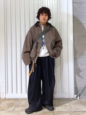 「アイテム（ブルゾン）」を使った、もりさん（メンズ・159cm・20代）の秋コーディネート