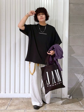 「アイテム（スウェットパンツ）」を使った、もりさん（メンズ・159cm）の秋コーディネート