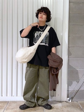 「アイテム（カーゴパンツ）」を使った、もりさん（メンズ・159cm・20代）の夏コーディネート