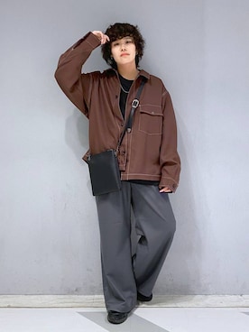 「アイテム（ブルゾン）」を使った、もりさん（メンズ・159cm・20代）の秋コーディネート