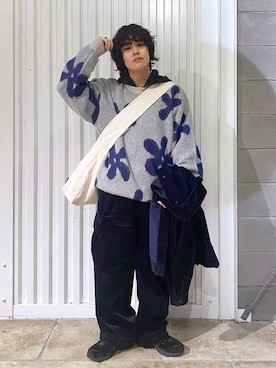 「RAGEBLUE（レイジブルー）のアイテム（パンツ）」を使った、もりさん（メンズ・159cm）の秋コーディネート